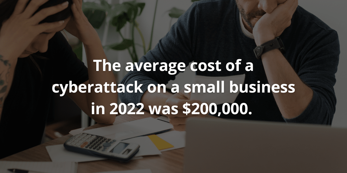 The average cost of a cyberattack on a small business in 2022 was $200,000